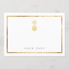 Tarjeta de inserción de piña dorada