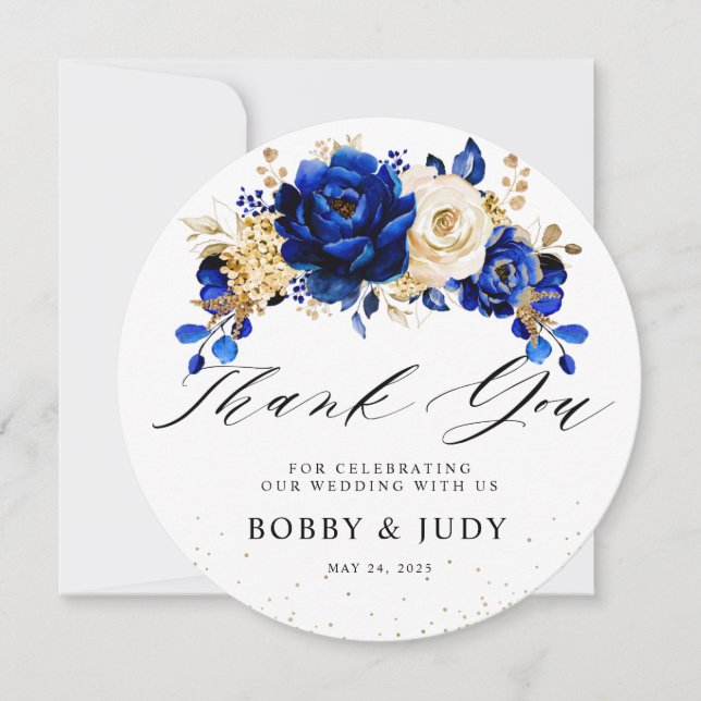Tarjeta de inserción de placa de Boda Royal Blue G (Anverso)