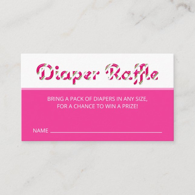 Tarjeta de inserción de Raffle de canto rosa (Anverso)