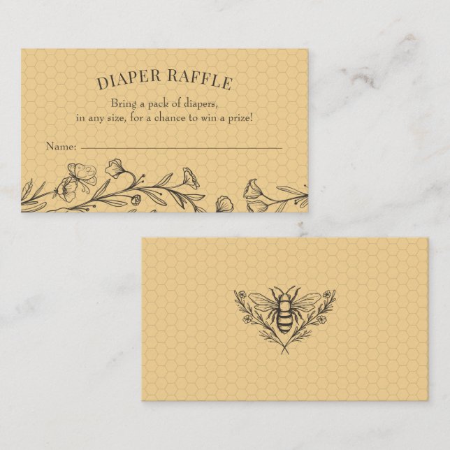 Tarjeta de inserción de Raffle de flor silvestre d (Anverso / Reverso)