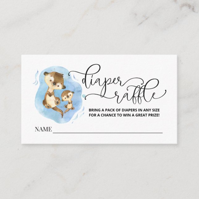 Tarjeta de inserción de Raffle de la familia Otter (Anverso)