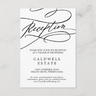 Tarjeta de inserción de recepción de bodas de cali