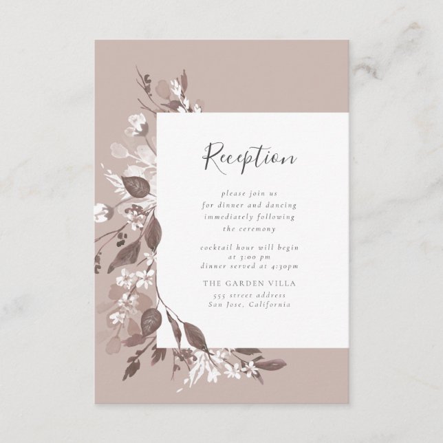 Tarjeta de inserción de recepción de Flora de otoñ (Anverso)