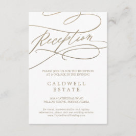 Tarjeta de inserción de recepción romántica de cal