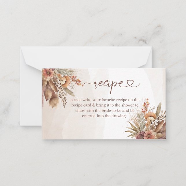 tarjeta de inserción de receta de amor hecha con (Anverso)