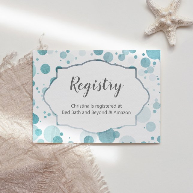 Tarjeta de inserción de registro, Baby Shower Blue (Subido por el creador)