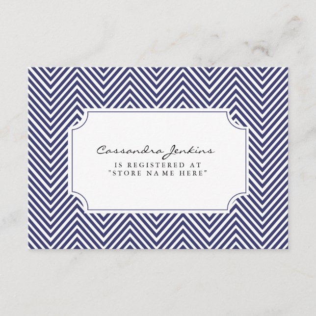 Tarjeta de inserción de registro de Baby Shower ná (Anverso)