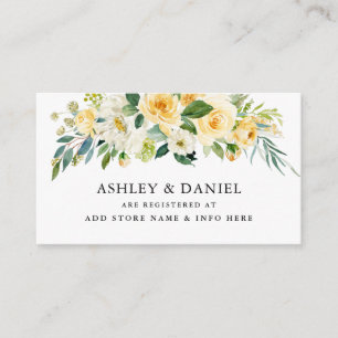 Tarjeta de inserción de registro de Boda floral am