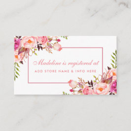 Tarjeta de inserción de registro de ducha Rubor ro