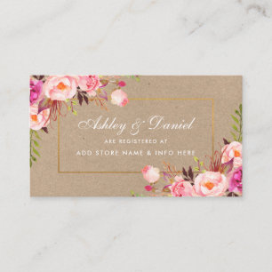 Tarjeta de inserción de registro de oro de Rubor r