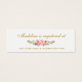 Tarjeta de inserción de registro de oro rosado de