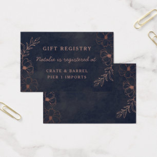 Tarjeta de inserción de registro de regalo de duch