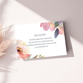 Tarjeta de inserción de registro floral brillante