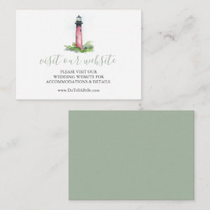 Tarjeta de inserción de sitio web de Boda de faro
