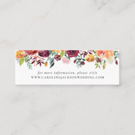 Tarjeta de inserción de sitio web de Boda de otoño