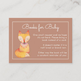 Tarjeta de inserción de solicitud de libro de Baby