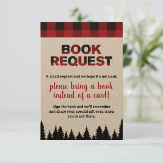 Tarjeta de inserción de solicitud de libro de Baby
