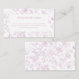 Tarjeta de inserción de toile rosa | Ducha Bridal