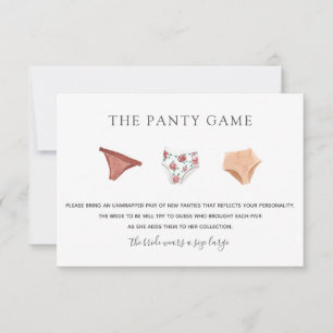 Tarjeta de inserción del juego de bragas