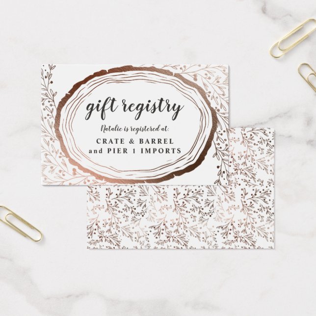 Tarjeta de inserción del registro de regalo de cob (Oficina)