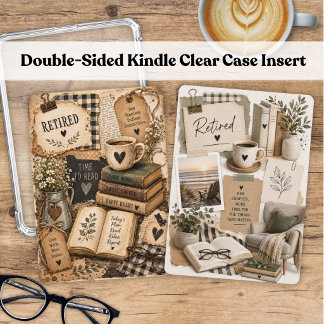 Tarjeta de inserción doble Kindle para jubilación 