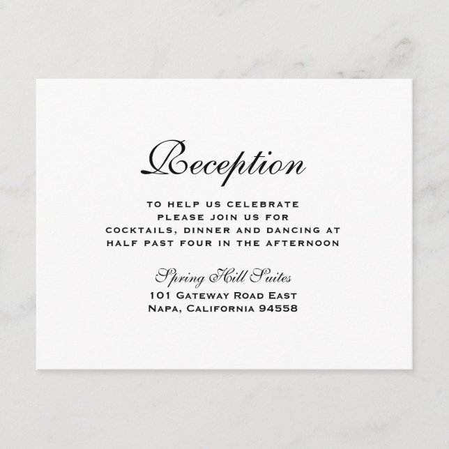 Tarjeta de inserción elegante (Anverso)