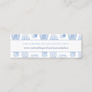Tarjeta de inserción en el sitio web del Boda azul