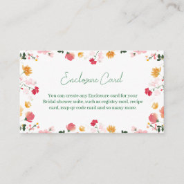 Tarjeta de inserción floral brillante | Ducha nupc