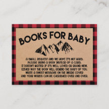 Tarjeta de inserción para bebé de los libros de fi