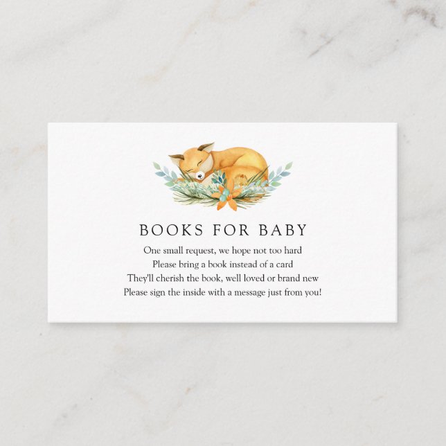Tarjeta de inserción para bebés de Fox Books (Anverso)