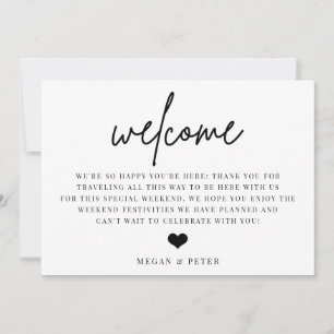 Tarjeta de inserción para bolsa de bienvenida de b