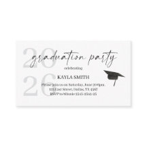 Tarjeta de inserción para invitación a fiesta de g