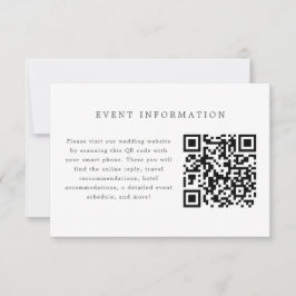 Tarjeta de inserción para la invitación a la boda