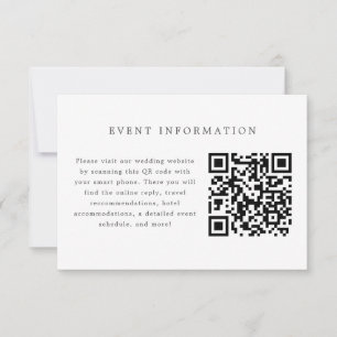 Tarjeta de inserción para la invitación a la boda 