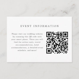 Tarjeta de inserción para la invitación a la boda