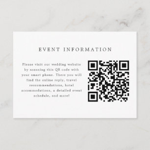 Tarjeta de inserción para la invitación a la boda