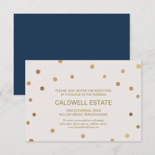 Tarjeta de Inserción para Recepción de Boda con Lu