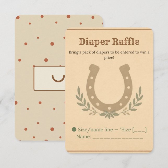 Tarjeta de inserción para sorteo de pañales con he (Anverso / Reverso)