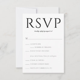 Tarjeta de inserción RSVP Classic de Serif Negrita