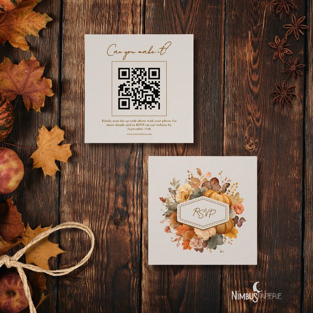 Tarjeta de inserción RSVP cuadrada de Florals sile (Subido por el creador)