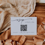 Tarjeta de inserción RSVP de código QR simple y el<br><div class="desc">Se trata de una tarjeta de inserción RSVP moderna, minimalista y sencilla, con un tipo de letra serif y caligrafía de swooping. Esta elegante invitación a la boda viene con una parte trasera opcional donde puede mostrar su propia foto especial. Edite toda la redacción excepto la de "rsvp" en esta...</div>