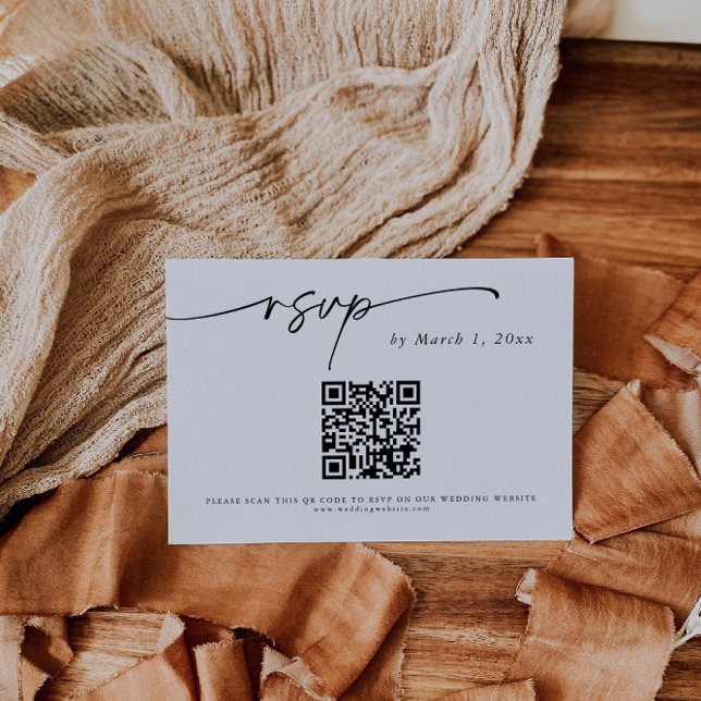 Tarjeta de inserción RSVP de código QR simple y el (Subido por el creador)