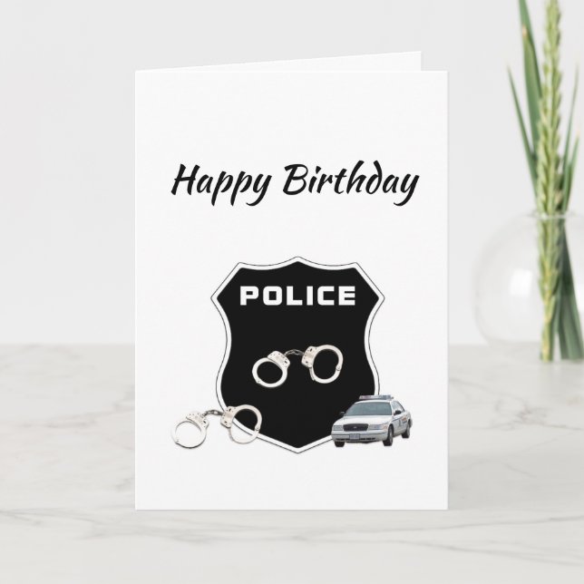 Tarjeta de insignia de crimen de la policía (Anverso)