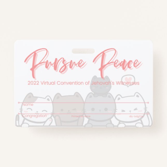 Tarjeta de insignia de la Convención JW Keepsake | (Anverso)