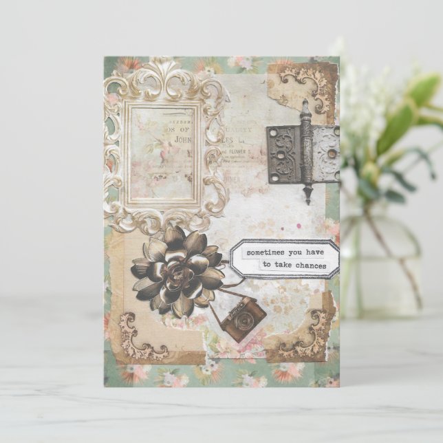 Tarjeta de inspiración 'A veces hay que tomar ries (Anverso de pie)