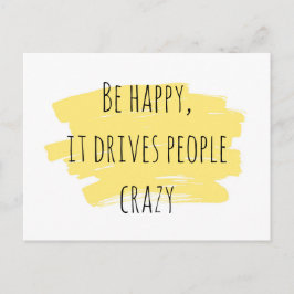 Tarjeta de inspiración Be Happy