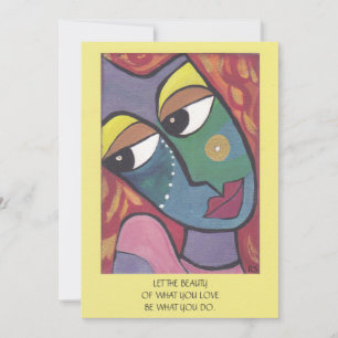 Tarjeta de inspiración "Belleza" para mujeres de e