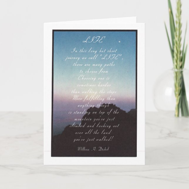 Tarjeta de inspiración "Life" (Anverso)