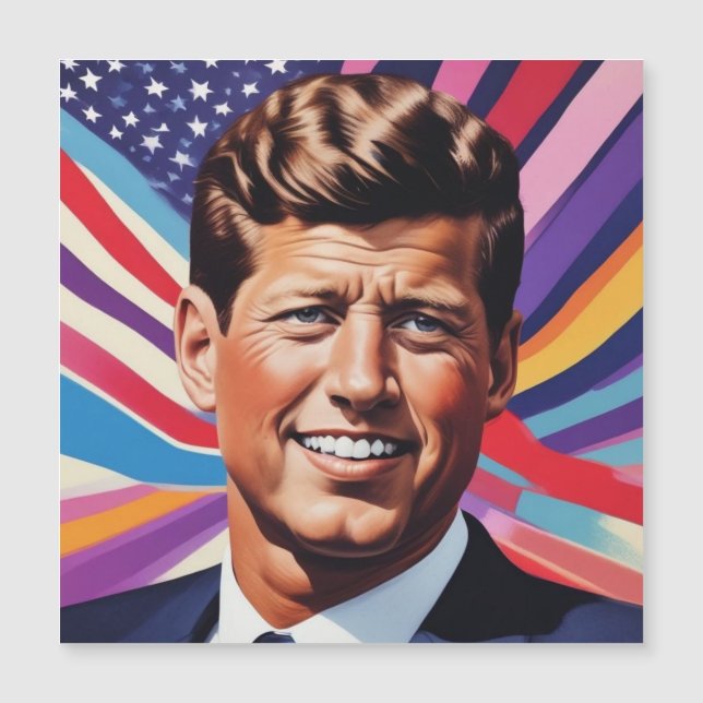 Tarjeta de inspiración motivacional JFK John F. Ke (Anverso)