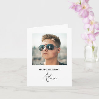 Tarjeta de instantánea de cumpleaños personalizada